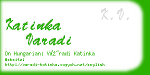 katinka varadi business card